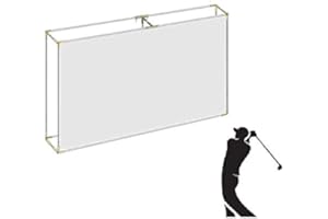 Flat Self-Standing Indoor/Outdoor Golf Frame Corners 1" and Projection Impact Screen