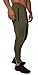 YoungLA Slim Fit Joggers for Men | French Terry Cotton Skinny Tapered Sweatpants | Gym Sports Activewear Workout Clothes 2o2 Olive Medium