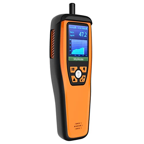 Temtop CO2 Air Quality Monitor PM2.5 PM10 Particles Formaldehyde Air Quality Detector with Audio Alarm, Temperature Humidity Display Recording Curve, Easy Calibration, M2000