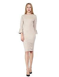 Vestido tubo Marycrafts con mangas con volados para cóctel