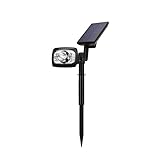 ieGeek Solar Spotlight, LED Solar Garden Lights, Solar Lights Outdoor Landscape Lighting for Path Garden Backyard Lawn, IP65 Waterproof, Adjustable 3 Lighting Modes Auto On/Off
