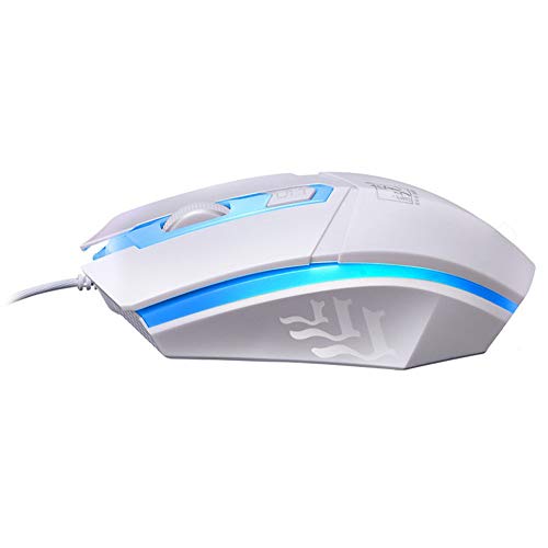 COM1950s 104 Keys Gaming Keyboard 1 Set Anti-Splash Wired Mult Punk Gaming Keyboard Mouse Office for PC Computer (White) - Thumbnail 3