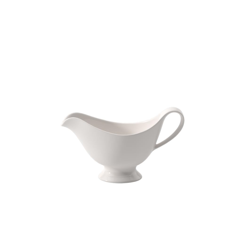 Villeroy & Boch - for Me Gravy Boat, Decorative Container for Serving Sauce at Any Occasion, Premium Porcelain, Dishwasher Safe, White, 400 ml