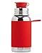 Pura Sport 18 oz / 550 ml Stainless Steel Water Bottle with Silicone Sport Flip Cap & Sleeve, Red (Plastic Free, Nontoxic Certified, BPA Free)