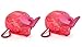 O2COOL Mini Misting Fan - Portable Pocket Size Battery Powered Cooling Fan With Carabiner Clip - 2 Pack Raspberry