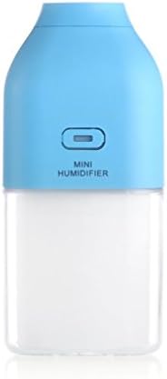 USB Powered Mini Portable Cool Mist Energy Bottle Humidifier Super Quiet liquid scents diffuser130ML (Blue, 130ML)