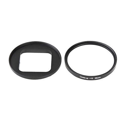 Williamcr 58mm +10 Close-Up Macro Filter with Lens Adapter for GoPro HERO5 Session,HERO4 Session and HERO Session