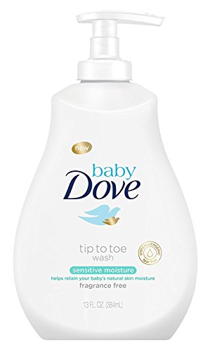 Dove Baby Tip To Toe Wash 13 Ounce Sensitive Pump (384ml) (3 Pack)