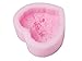 Moldiy Heart Shape Silicone Soap Making Art Clay Craft Mold with Delicate Floral Pattern