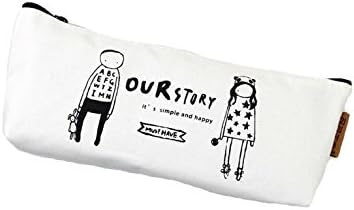 Amazon Japonic 帆布製 台形ペンケース 癒しのイラストにかわいいチャーム付き Our Story 2 ペンケース 文房具 オフィス用品