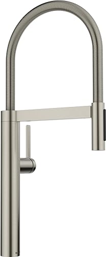 BLANCO CULINA-S II | Kitchen Mixer tap in Satin Platinum | High-Pressure | with Pull-Out Hose | Switch from Clear to Spray Jet | Ceramic Cartridge | Water-Saving | [10.5x26x56.8 cm]