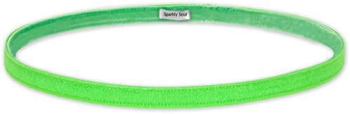 Sparkly Soul Headband, Countryside Green Satin, Thin