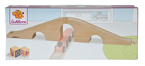 Eichhorn 100001502 - Bahn, Brücke - Durch- und ܜberfahrmöglichkeit - 41 cm, hochwertiges Buchenholz – Bild 7