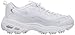 Skechers Sport Women's D'Lites Lace-Up Sneaker, White/Silver, 11 M US