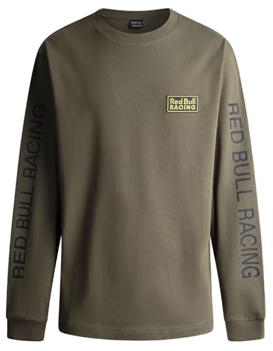 Herren Logo Ls Tee T-Shirt, Grün (Militärgrün), S