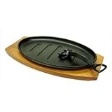 Happy Sales HSS-TBSP1, Cast Iron Sizzling Steak Plate Large