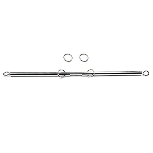 Sovyime Silver Expandable Spreader Bar Sports aid Tools for Legs and Arms, Heavy Duty Position Master Thigh Spreader Tools Home Gyms Wrist Ankle Weight Home Yoga