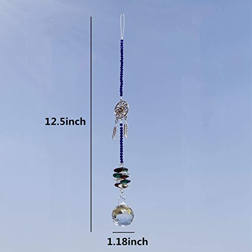 Joojus Sun Catcher Colorful Crystals Ball Glass Pendants Chandelier Suncatchers Prisms Hanging Ornament Octogon Chakra for Plants, Cars, Window Décor, Home, Office, Garden Decoration, 3 Pcs