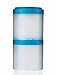 BlenderBottle ProStak Twist n' Lock Storage Jars Expansion 2-Pak with Pill Tray, Clear/Aqua primary
