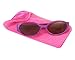 18 Inch Doll Sunglasses & Case 2 Pc. Set, Fits 18 Inch American Girl Dolls & More! by Sophia's, Hot Pink Furry Doll Eyeglass Case & Sunglasses