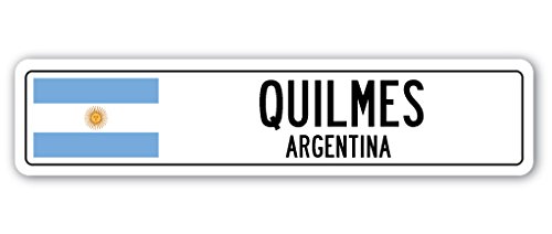 QUILMES, Argentina Street Sign Argentinian Flag City Country Road Wall Gift