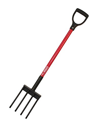 Bully Tools 92370 Spading Fork with Fiberglass D-Grip Handle