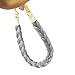 DIGUAN Synthetic Hair Braided Headband Classic Chunky Wide Plaited Braids Elastic Stretch Hairpiece Women Girl Beauty accessory, 55g aHairBeauty (Smoky Gray)