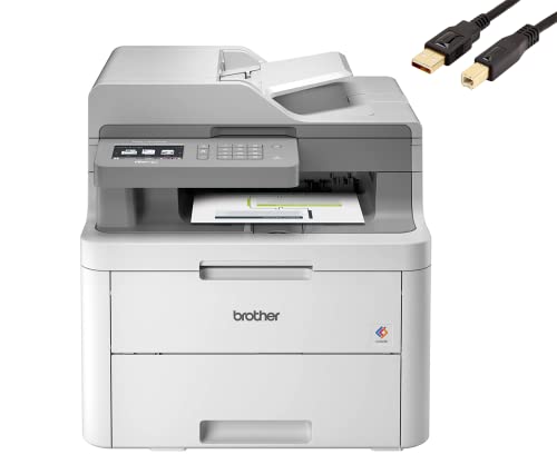 Brother MFC-L3710CW Compact Digital Color All-in-One Wireless Laser Printer, AirPrint, Hi-Speed USB 2.0, Wi-Fi Direct, 19ppm, 3.7