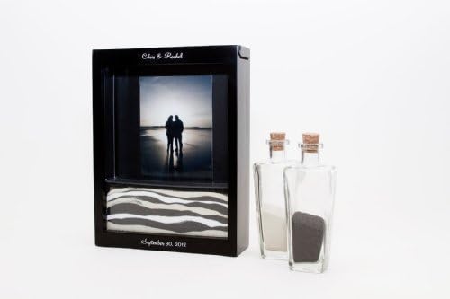 Black Forever Framette Set for Wedding Unity Sand Ceremony (incudes 2 pouring vessels)