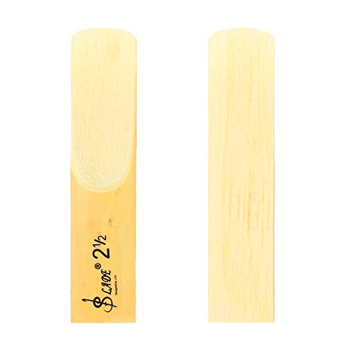 DaveandAthena 10 Pieces Alto Saxophone Reeds Clarinet Reeds Strength 2.5 with Plastic Box, 2-1/2 Reed Bamboo for Traditional bB Clarinet Accessories