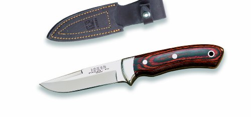 Joker CR14USA Hunting Knife and Red Wood Handle, 3.51-Inch