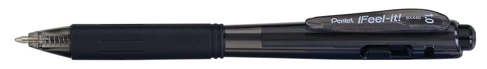 Pentel Feel-It BX440 Ballpoint Pen Black (Pack of 12)