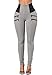 Pxmoda Womens High Waist Patchwork Zip Pencil Jeans Stretch Skinny Pants