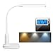 AnSun Rechargeable LED Desk Lamp Clip on Table Light with Battery Powered (2000mAh) 3 Color, Stepless Dimmable Touch Control 360° Flexible Reading Clamp Lamp for Study Bedroom Office (White)