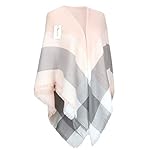 Womens Warm Long Shawl Wraps Large Scarves Knit Cashmere Feel Plaid Scarf