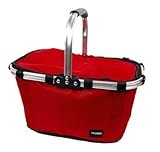 Insulated Picnic Basket - Insulated Lightweight Cooler with Carrying Handle (Red)