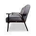 JIASTING Mid-Century Modern Solid Loveseat Sofa Upholstered Fabric Couch 2-Seat Wood Armchair Living Room/Outdoor Lounge Chair,50”W (Fabric) Grey