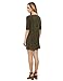Romwe Women's Short Sleeve Casual Loose Fit T-Shirt Tunic Dress Swing Dress Army Green S
