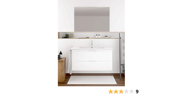 PDM Mueble DE BAÑO SUSPENDIDO Fondo REDUCIDO con Lavabo ...