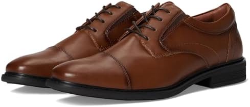 nunn bush men's baker st dress casual oxford shoes Amazon.com | Nunn Bush Men's Baker Street Plain Toe Oxford Lace Up with  KORE Slip Resistant Comfort Technology, Black, 7.5