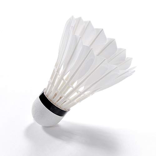 Senston Badminton Shuttlecocks 6 Pcs Entertainment Durable Shuttlecocks | Flight path is stable, High-quality Duck Feathers, Composite cork ball head