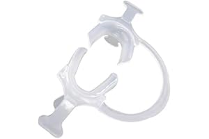 CAREJOY Dental Cheek Lip Retractor Mouth Opener C-Shape with Handle White Small/Big (small)