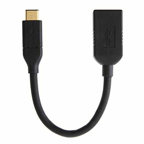 USB-C to USB 3.0 Adapter, CableCreation (GEN1) 0.5 ft USB3.1 Type C Male to USB 3.0 A Female Adapter Cable, Support OTG Function, for Macbook Pro, Chromebook Pixel etc.,Black