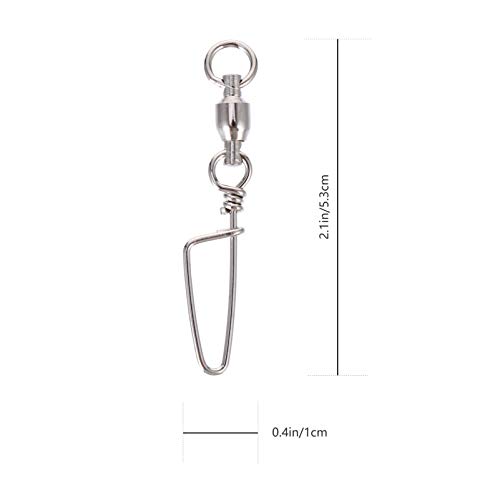 ULTECHNOVO 20 Stück Angelwirbel mit Verriegelung Schnappangeln Schnappschwenker Kugellagerwirbel Edelstahl-Angelwirbel… – Bild 8