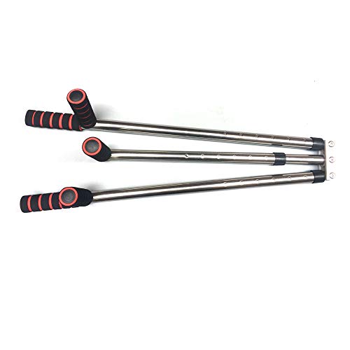 DOMINTY 3 Bar Leg Stretcher Leg Split Extension Device Stainless Steel Leg Support Yoga Exercise Martial Arts Gym Flexibility Training Machine-Sports Fitness Wellness