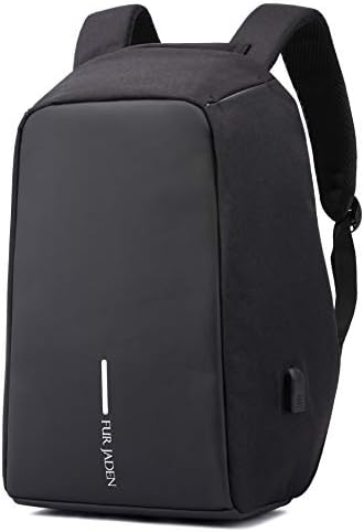 fur jaden anti theft water repellent 15.6 inch laptop backpack bolsa with usb charging port