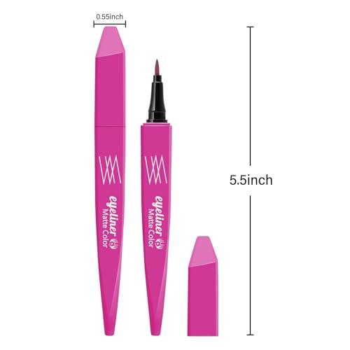 AFGHOUZ COLORFUL LIQUID EYELINER PEN, MATTE EYE LINER MAKEUP PENCIL, INK EYELINER WITH SPONGE TIP, HIGHLY PIGMENTED AND WATERPROOF