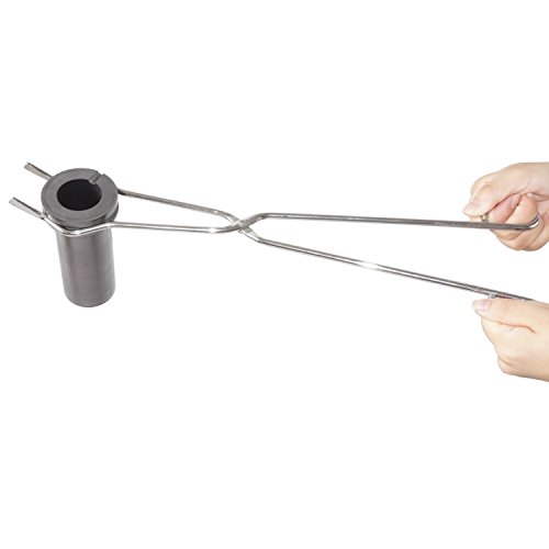 18'' 45cm Crucible Tongs Chrome-Plated Steel Crucible Clamp for Graphite Crucibles