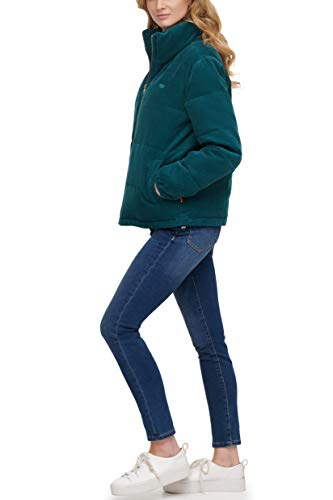 Levi's Women's Zoe Bubble Puffer Jacket Teal Corduroy X-large for sale online | eBay