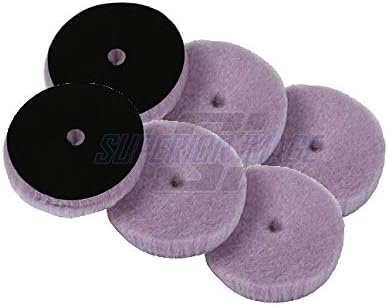 Lake Country 6.25" X 1" Purple Foamed Wool Pad 6 Pack